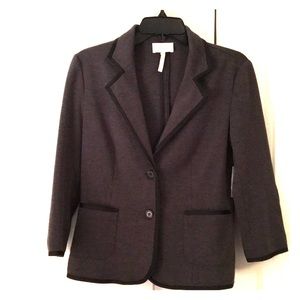 NWT Laundry Grey with black trim blazer